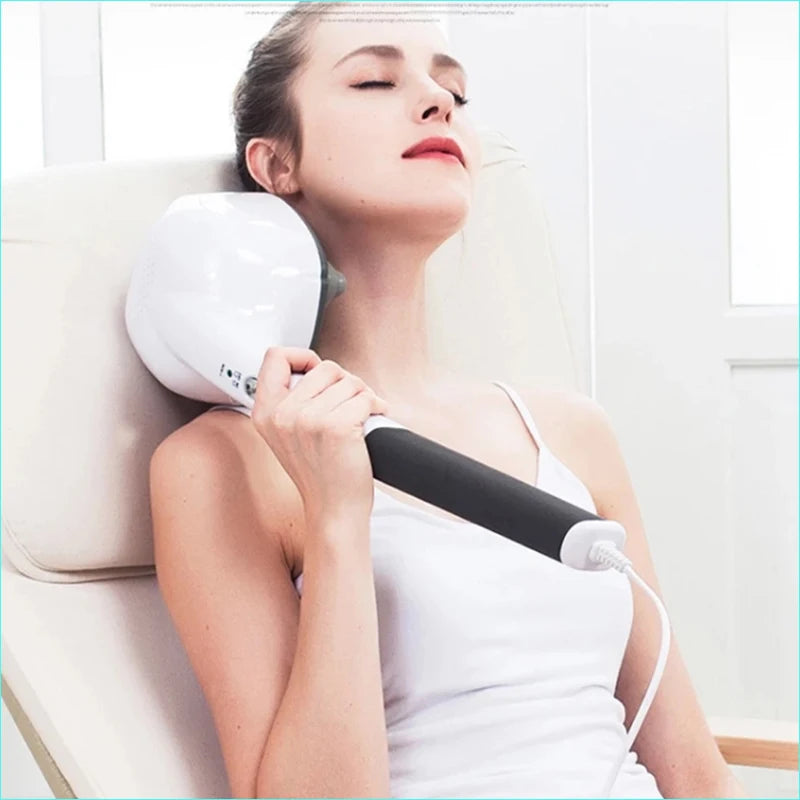 Nuevo multifunción Anion Cervical 4 cabezales de masaje eléctrico cuerpo masaje martillo cuello hombro cintura pierna brazo masajeador