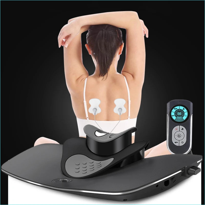 Cervical Traction Instrument Neck Pain Relief Massager Air Soft Brace Neck Warm Compress Cervical Disc Hernia EMS Therapy Device