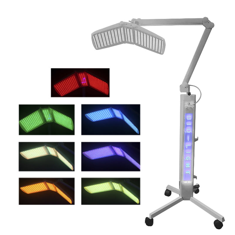 Sistema de terapia de piel LED con luz biológica profesional Fotón PDT Máquina de luz LED 7 colores Acné Blanqueamiento facial Rejuvenecimiento de la piel Terapia de luz