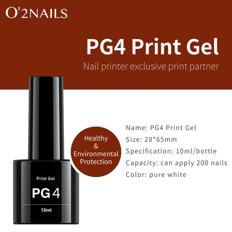 Cartucho de tinta hd fm10 para impressora de unhas o'2nails m1, h1 e gel de impressora pg4 pg0 nm máscara de unha conjunto de combinação de base de gel superior