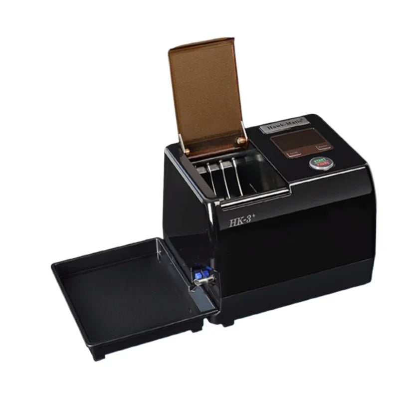 cigarette making machine electric Automatic Rolling Cigarette Injector Maker, Diameter: 6.5mm, Power Plug:EU Plug(Blue) Simply slide an empty tube onto the filler tip on the left hand side of the machine Automatic Electric Cigarette Rolling Machine