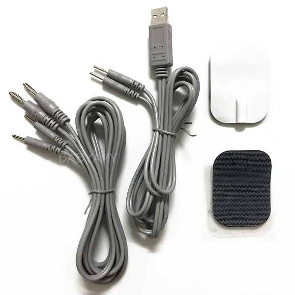 Haihua Aċċessorji USB Banana plug 1 sa 2 elettrodi konduttivi Pads ġel tas-silikonju pads ta 'elettrodi siguri 6x4.5cm