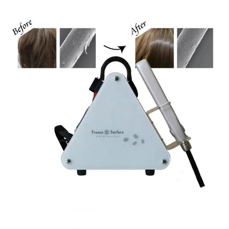 Frozen Surface Hair Straight Care Machine Ice Cold Cryotherapy Flat Iron Ice Repair Hair Care Frozen Therapy Cool Treatment Device