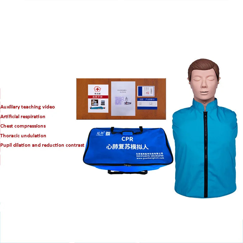 Half Body Adult CPR Training Manikin Nursing Training Mannequin Teaching Model First Aid Training Dummy