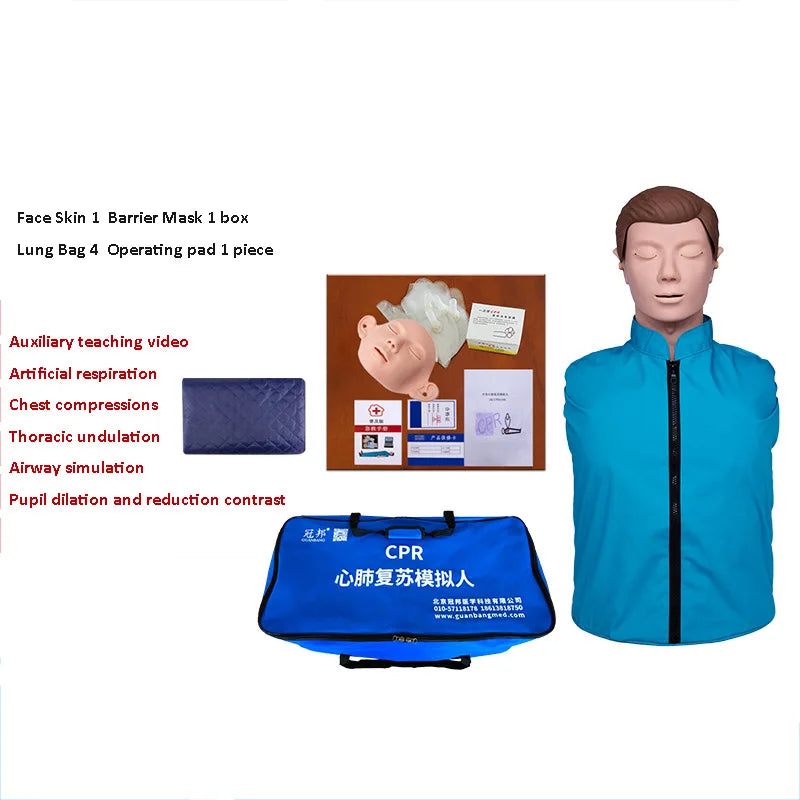 Halbkörper-Erwachsenen-HLW-Trainingspuppe, Krankenpflege-Trainingspuppe, Lehrmodell, Erste-Hilfe-Trainingspuppe