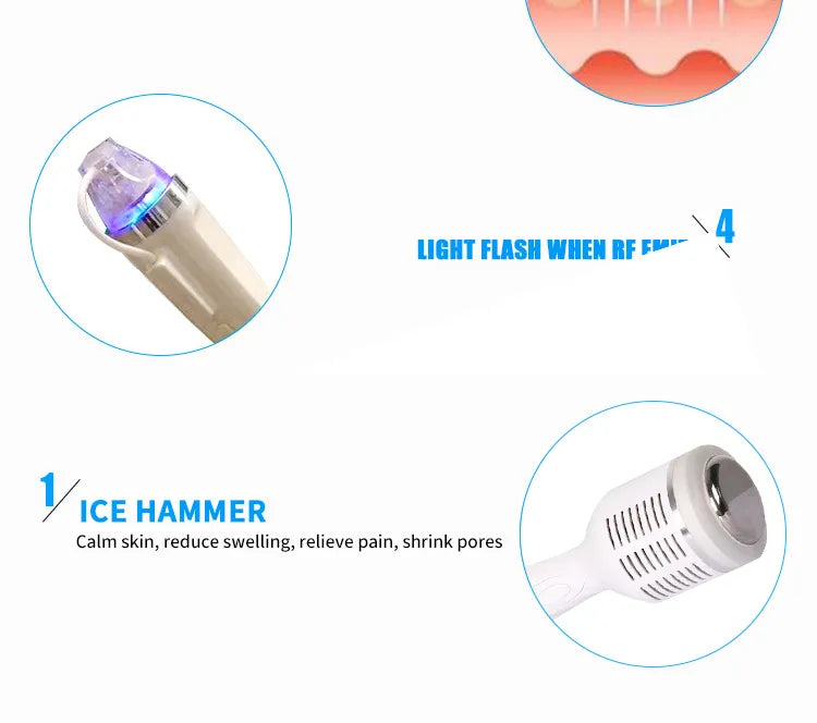 Ice Hammer Fractional RF Microneedling Machine Stretch Mark Removal Beauty Equipment Tighten Micro Needle Skin Machine