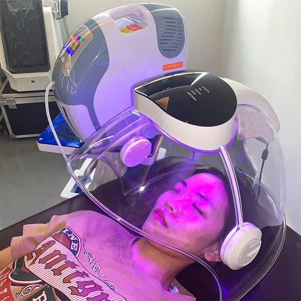 מסיכת פנים פילינג טיפוח עור אקנה מסכת חמצן היפרברית מכונת יופי מימן מכונת מסכת חמצן H2O2 מכונת בועות