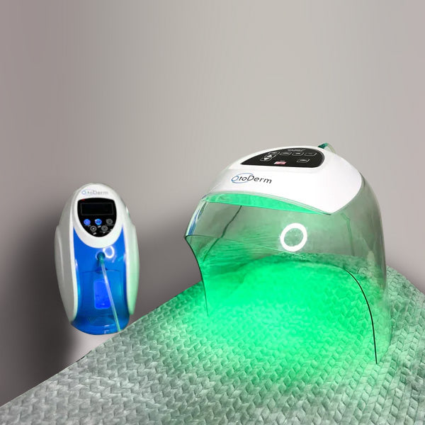 كوريا O2toDerm LED قبة العلاج بالضوء قبة الأكسجين O2 إلى Derm أكسجين نظام الوجه الأكسجين عالي الضغط جيت قشر بندقية رش