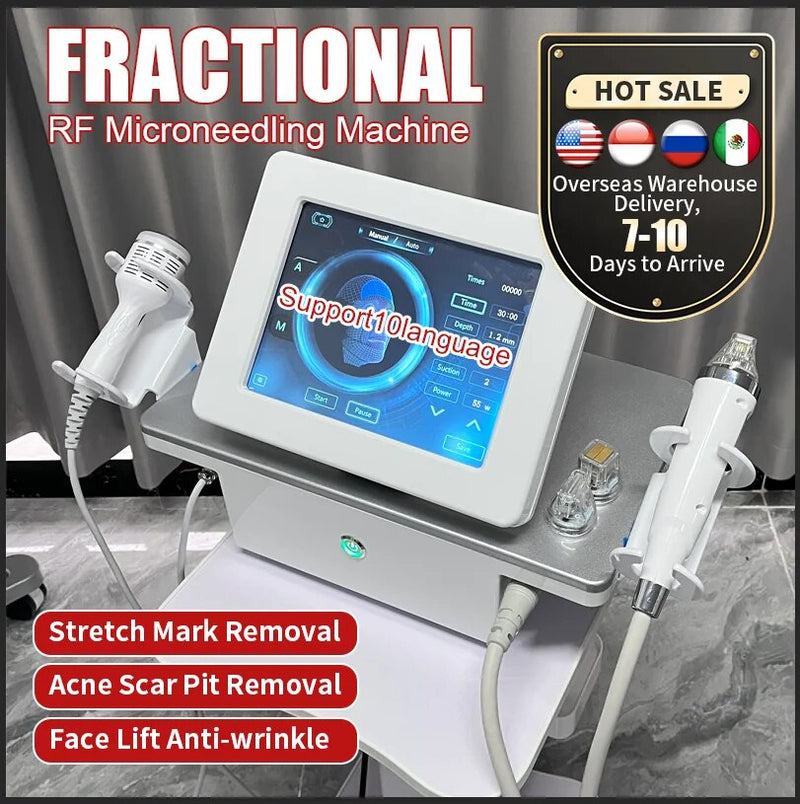 Buz Çekiç Fraksiyonel RF Mikro İğneleme Makinesi Çatlak Işareti Kaldırma Güzellik Ekipmanları Mikro İğne Cilt Makinesini Sıkın