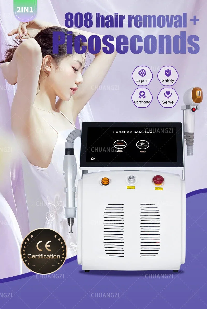 Ice Platinum Diode Hair Removal Machine Freezing Point Painless Hair Removal Whole Body 755nm 808nm 1064nm