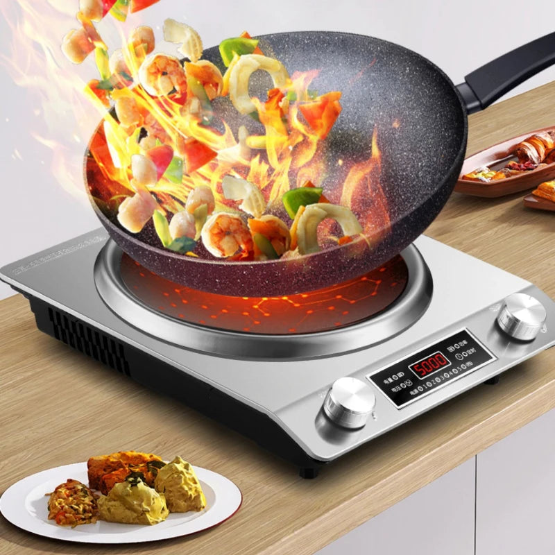 Fogão de indução 5000W Home Côncavo Novo Wok comercial All-In-One Fogão de indução de alta potência