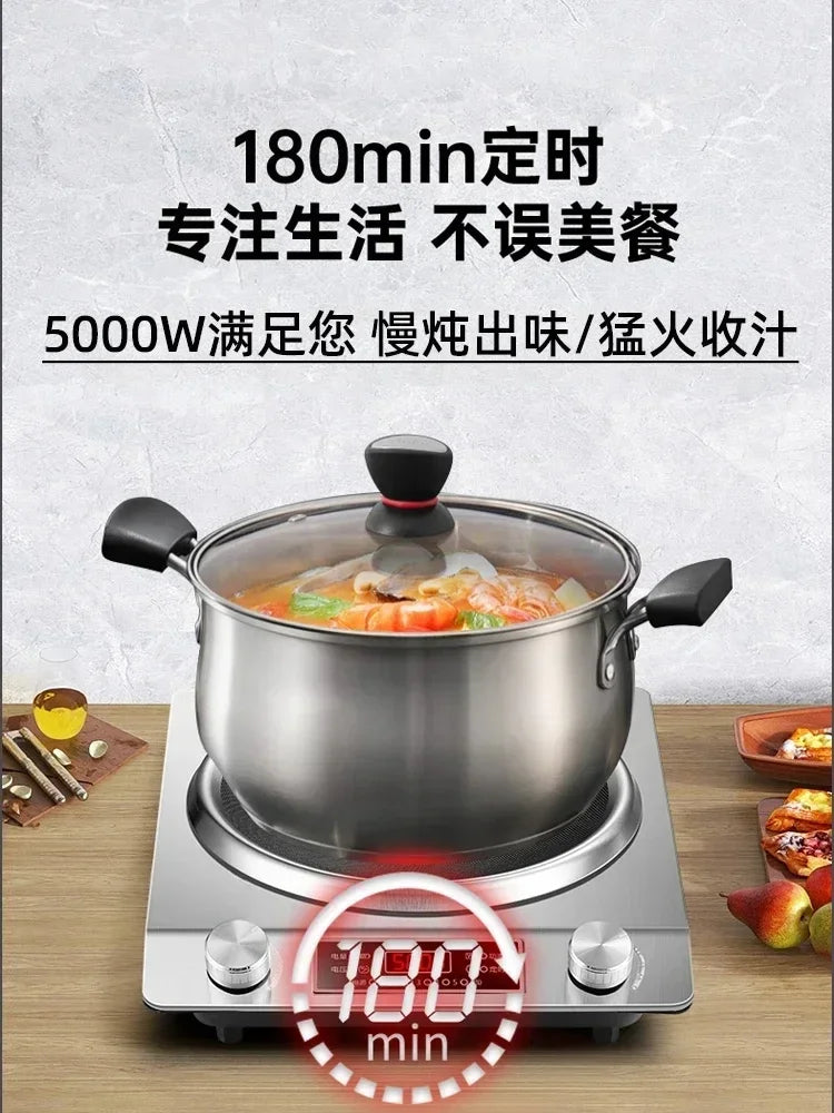 Fogão de indução 5000W Home Côncavo Novo Wok comercial All-In-One Fogão de indução de alta potência