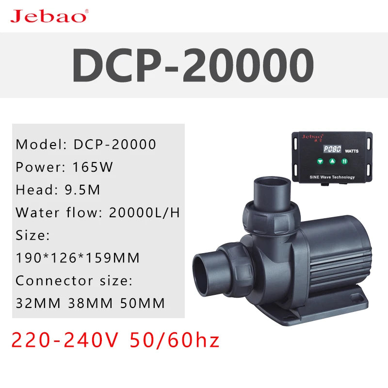Jebao Sinusoidal Pump DCP-2500 3500 20000 Series DC Pump Aquarium Aquarium Silent Pump Light Seawater Suitable Submersible Pump