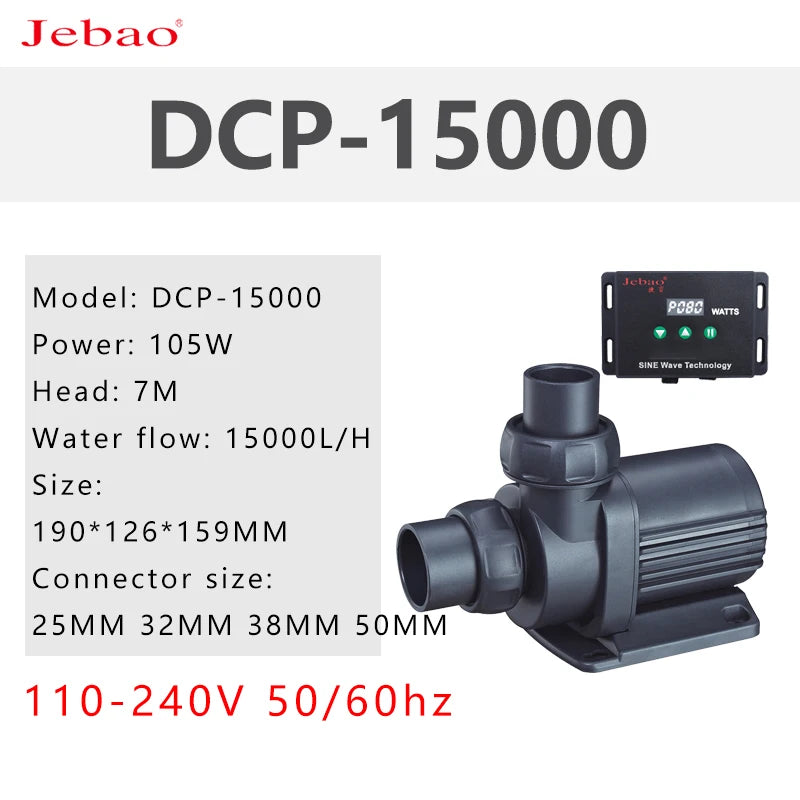 Jebao Sinusoidal Pump DCP-2500 3500 20000 Series DC Pump Aquarium Aquarium Silent Pump Light Seawater Suitable Submersible Pump