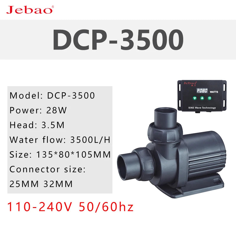 Jebao 正弦波ポンプ DCP-2500 3500 20000 シリーズ DC ポンプ水族館水族館サイレントポンプライト海水適切な水中ポンプ