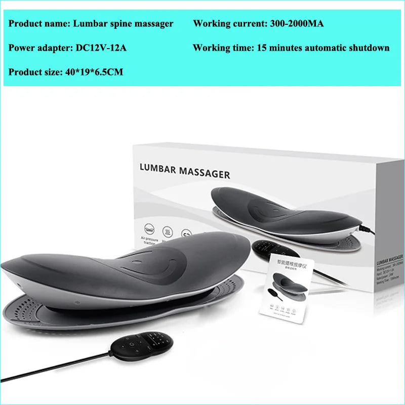 Lumbar Spine Massager Neck Lumbar Traction Multifunctional Inflatable Hot Compress Vibration Air Pressure Waist Massager Warm - Waist Massage Instrument - Alisa Lumbar Spine Massager Neck Lumbar Traction Multifunctional Inflatable Hot Compress Vibration Air Pressure Waist Massager Warm - Waist Massage Instrument - Alisa