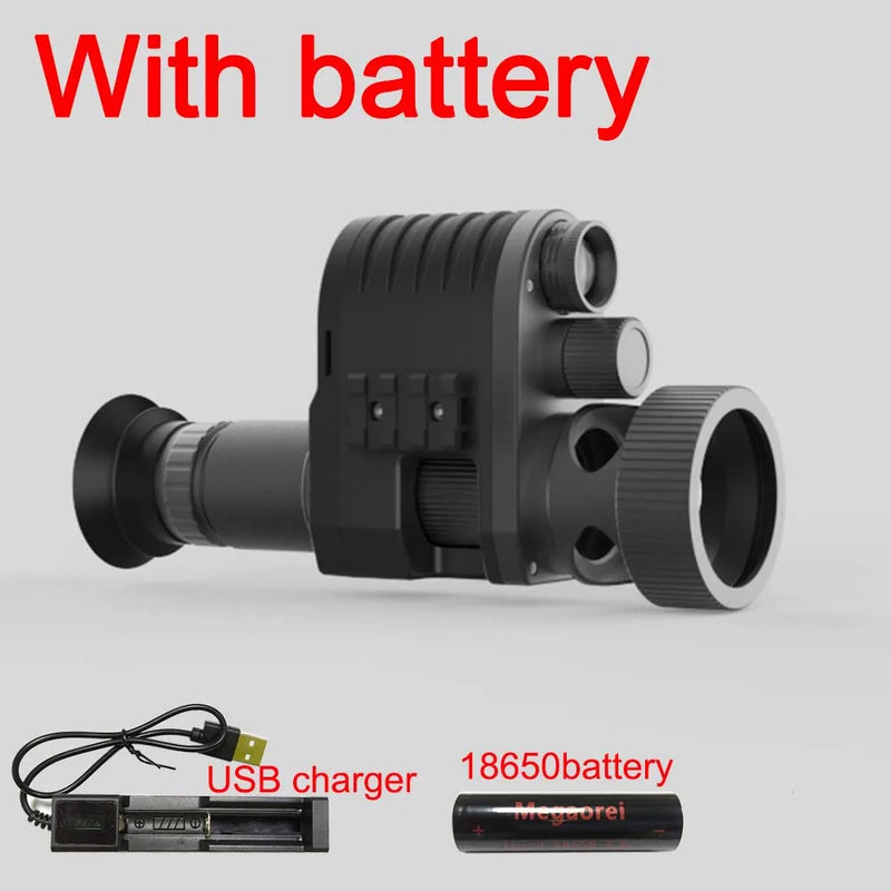 Telescópio de visão noturna M4A 1080p HD Câmera de caça 4X Zoom Monóculos Filmadora Escopo traseiro Adicionar acessório com 850nm integrado