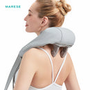 MARESE-chal masajeador eléctrico para cuello y hombros, masaje Shiatsu con calor para aliviar el dolor, inalámbrico recargable