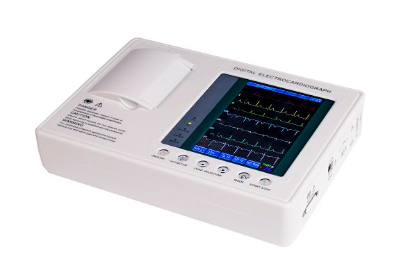 Portable Digital Electrocardiograph 7 inch 3 Channel ECG Machine MK-1203C