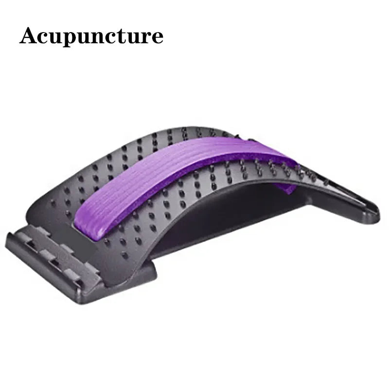 Multi-Level Adjustable Back Massager Stretcher Waist Neck Fitness Lumbar Cervical Spine Support Pain Relief