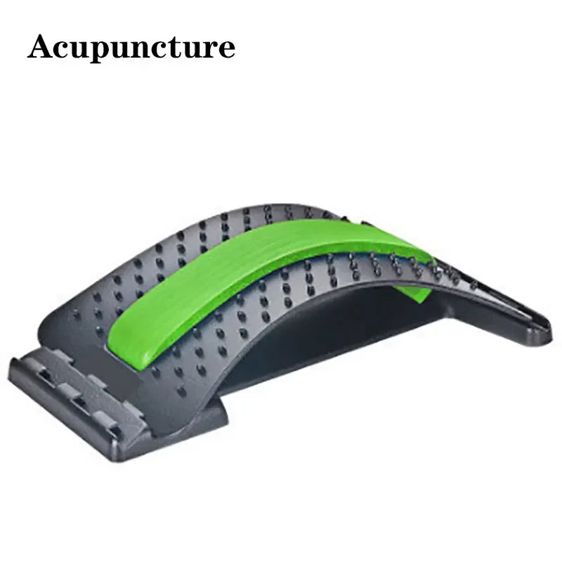 Multi-Level Adjustable Back Massager Stretcher Waist Neck Fitness Lumbar Cervical Spine Support Pain Relief