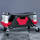 Tabouret de mécanicien d'une capacité de 300 lb, tabouret de garage, cadeau pour homme, siège de mécanicien roulant robuste, avec trois plateaux à outils coulissants