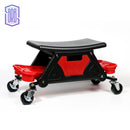 Tabouret de mécanicien d'une capacité de 300 lb, tabouret de garage, cadeau pour homme, siège de mécanicien roulant robuste, avec trois plateaux à outils coulissants