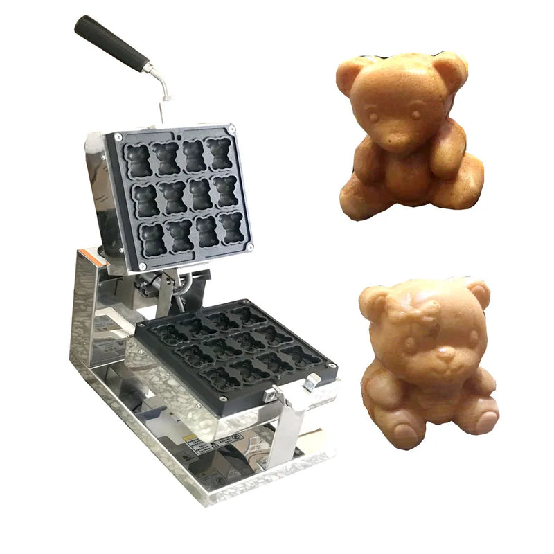 미니 작은 곰 모양의 와플 메이커 만화 와플 몰드 곰 붕어빵 메이커