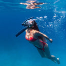 Mini tanque de buceo con máscara de snorkel, tanque de buceo pequeño portátil de 0,5 l con máscara de buceo de cara completa, kit de cilindro de buceo para snorkel