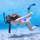 Mini tanque de buceo con máscara de snorkel, tanque de buceo pequeño portátil de 0,5 l con máscara de buceo de cara completa, kit de cilindro de buceo para snorkel