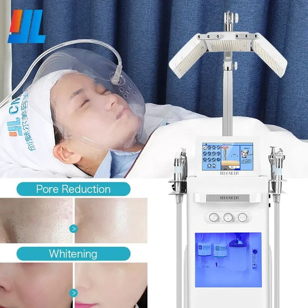 Multifuncional 14 em 1 Limpeza de poros Rejuvenescimento da pele Diamond Aqua Oxygen Jet Lifting Facial Peeling Máquina de beleza