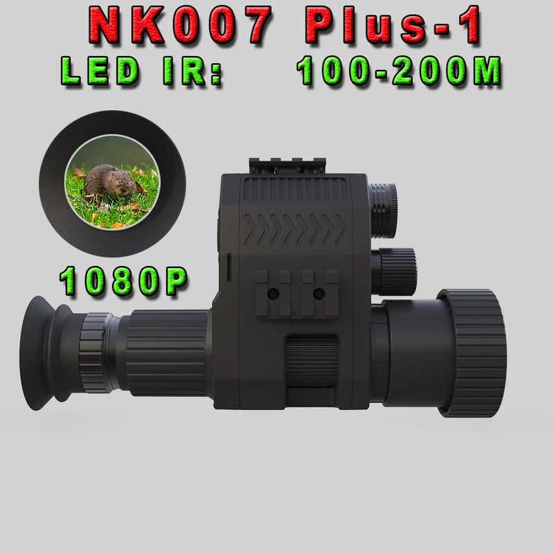 NK007 Gece Görüş Monoküler 1080P 200-400M Şarj Edilebilir Pil Şarj Cihazı ile Kızılötesi Kapsamlı Kamera Çoklu Dil