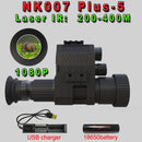NK007 ナイトビジョン単眼 1080P 200-400M 赤外線スコープビデオカメラ充電式バッテリー充電器付き多言語