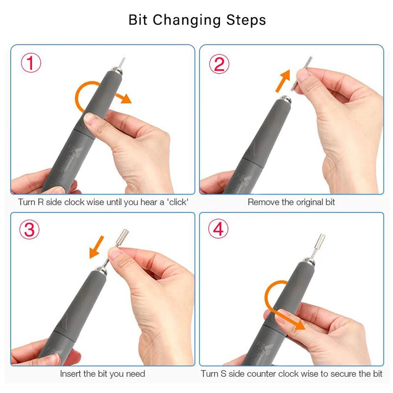 Nagelbohrer, 50000 U/min, Podologie-Mikromotor, elektronische Nagelfeile, Bohrer für Acrylnägel, Gelnägel, Maniküre- und Pediküre-Werkzeuge, G800 XM