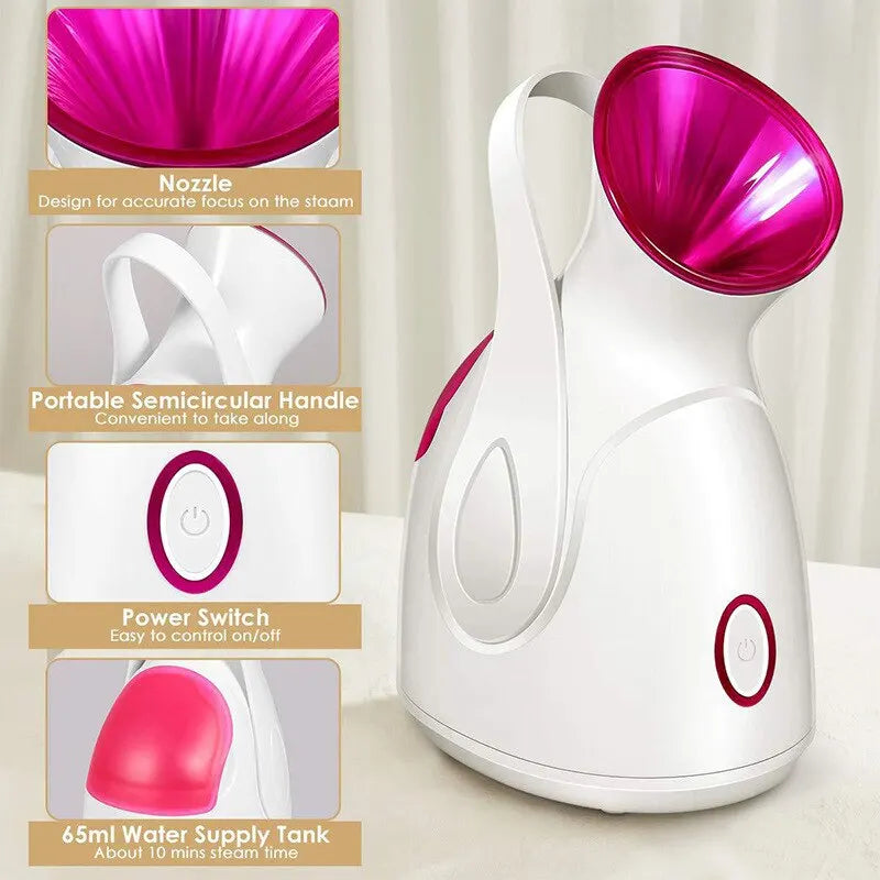 UV Electric Woman Beauty Facial Steamer Machine 280ml Household Skin Care Electric Deeply Cleaning SPA Face Sprayer Cleaner