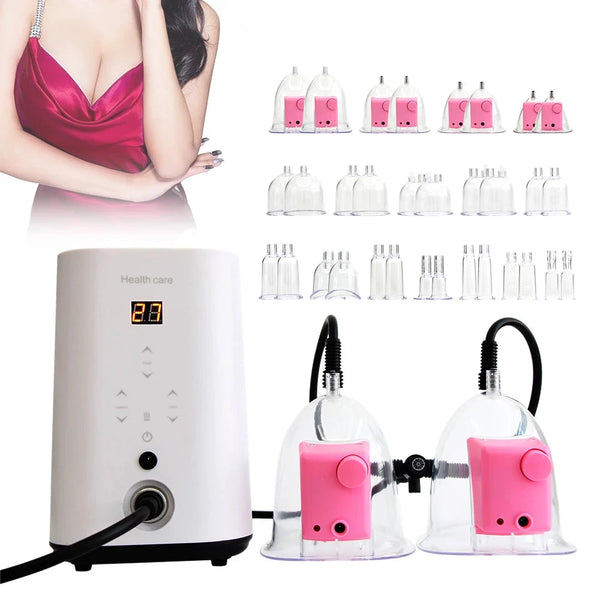 Newest Breast Enlargement Vacuum Therapy Machine Buttock Massager Hip Lifting Body Slimming   Lymphatic Drainage Cupping Tools