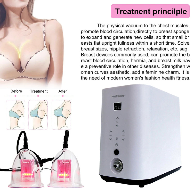 Newest Breast Enlargement Vacuum Therapy Machine Buttock Massager Hip Lifting Body Slimming   Lymphatic Drainage Cupping Tools