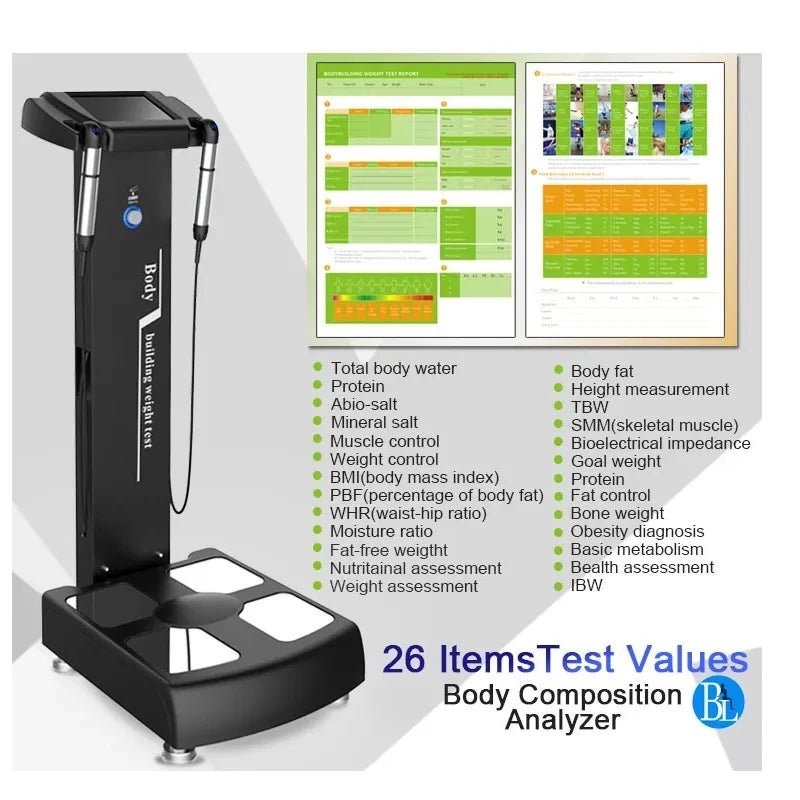 A legújabb professzionális testépítő testtömeg-tesztrendszer/Human Fat Health Analyzer Machine GS6.5C+ Tools 8d NLS Full High Quality