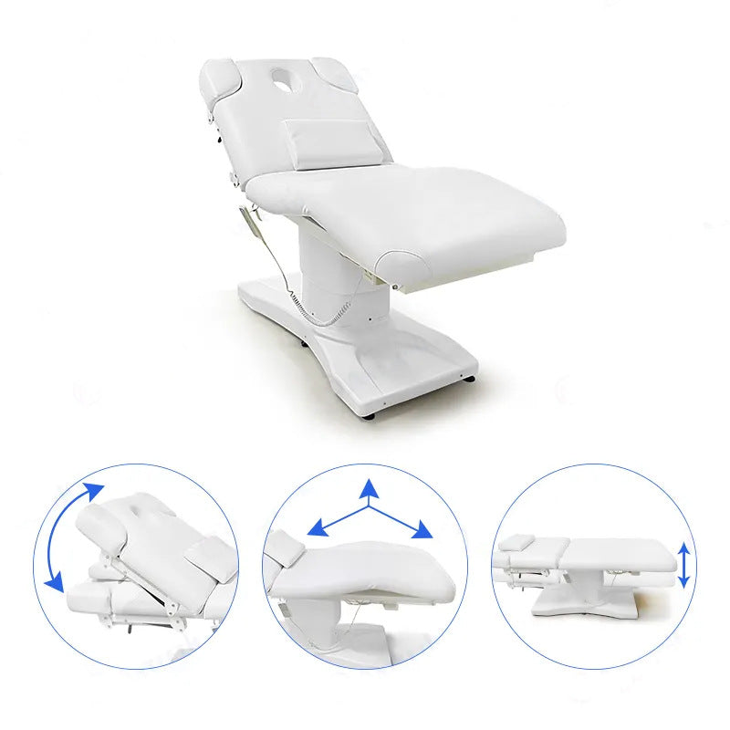 Camas de mesa de massagem de spa Equipamentos de salão de beleza Maca de esteticista Estúdio elétrico ajustável Cama facial