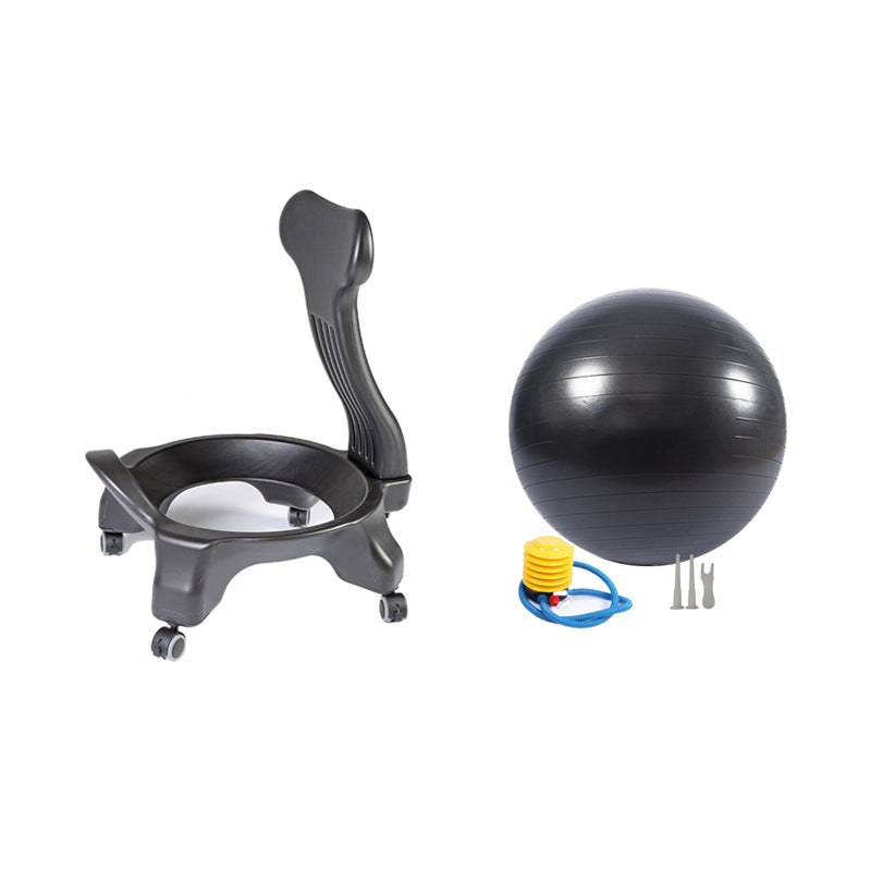 Gaiam Ballon D'Équilibre 65 Cm Avec Base Gonflable Et Bande De Résistance – Parfait Pour Le Bureau Ou Le Yoga à La Maison