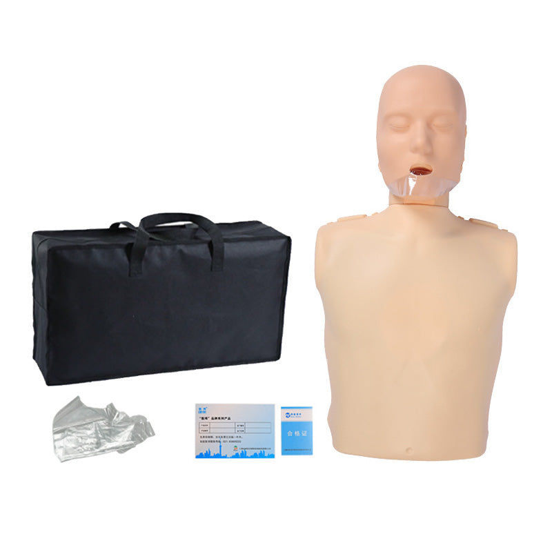 Emberi testmodell kardiopulmonális újraélesztési szimulációs tréninghez – Féltestes próbabábu a mesterséges lélegeztetéshez, elsősegélynyújtó tréninghez CPR tréning