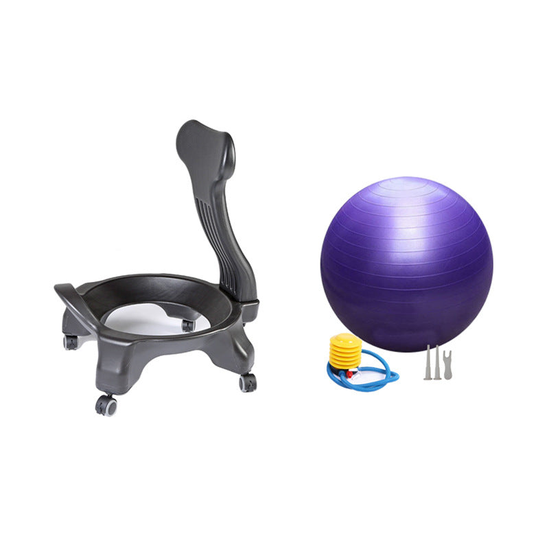 Bilanċ Yoga Ball Chair Bil-Roller, Home Splużjoni Seat Maternità Fitness Safe Soft Elastic