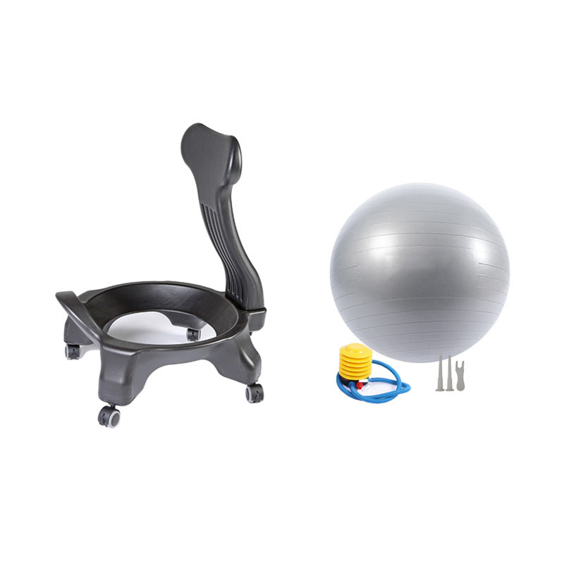 Bilanċ Yoga Ball Chair Bil-Roller, Home Splużjoni Seat Maternità Fitness Safe Soft Elastic