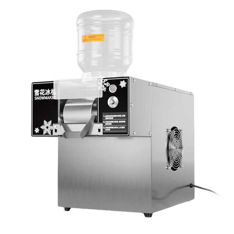 60KG/24H Air-cooled Korean Snowflake Ice Machine Small Snow Continuous Cooled Bingsu Shaver Smoothie Crusher 110V 220V