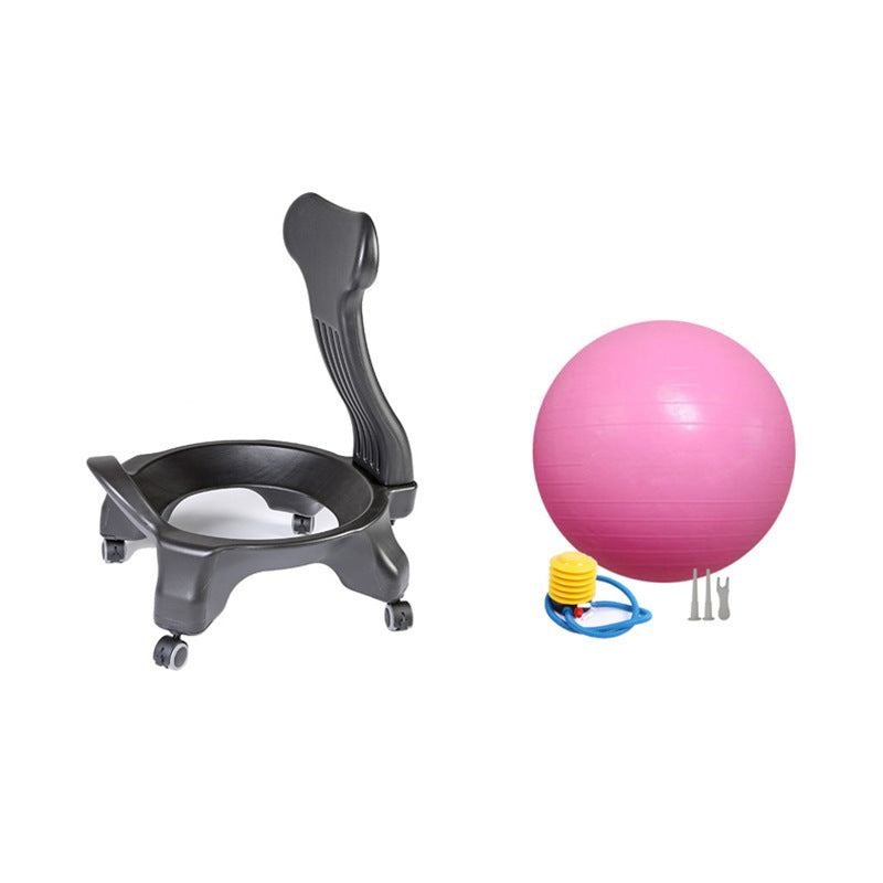 Bilanċ Yoga Ball Chair Bil-Roller, Home Splużjoni Seat Maternità Fitness Safe Soft Elastic