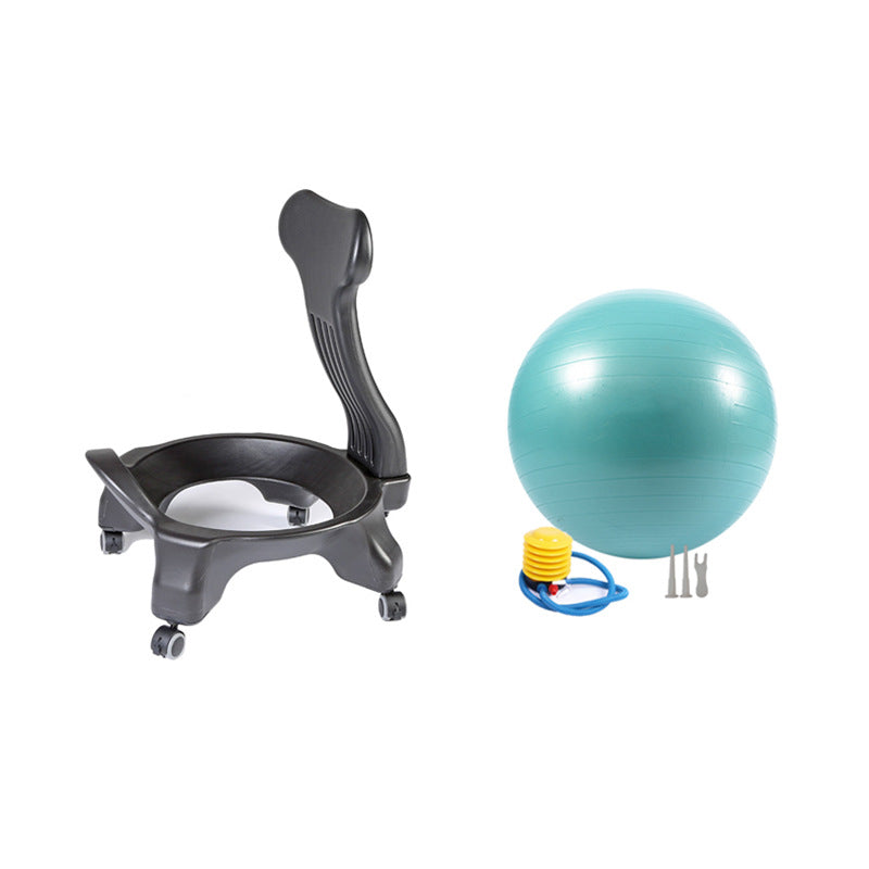 Bilanċ Yoga Ball Chair Bil-Roller, Home Splużjoni Seat Maternità Fitness Safe Soft Elastic