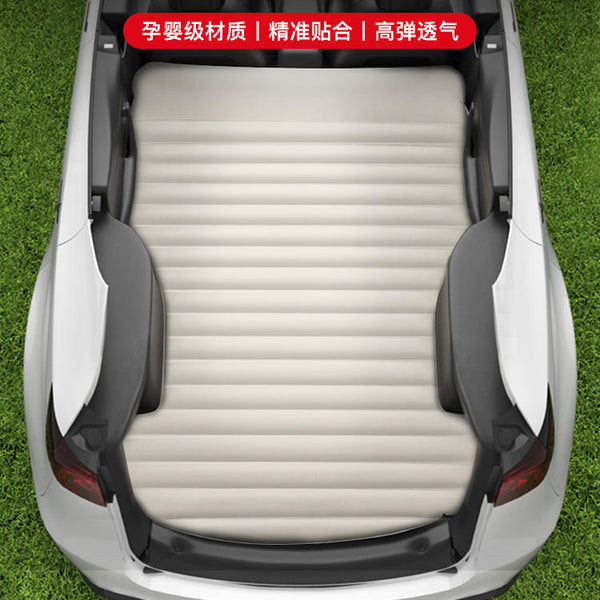 Tesla Model Y PVC 2017-2023 Inflatable Air Mattress Outdoor Camping Inflatable Special Suede Fabric Car Travel Bed