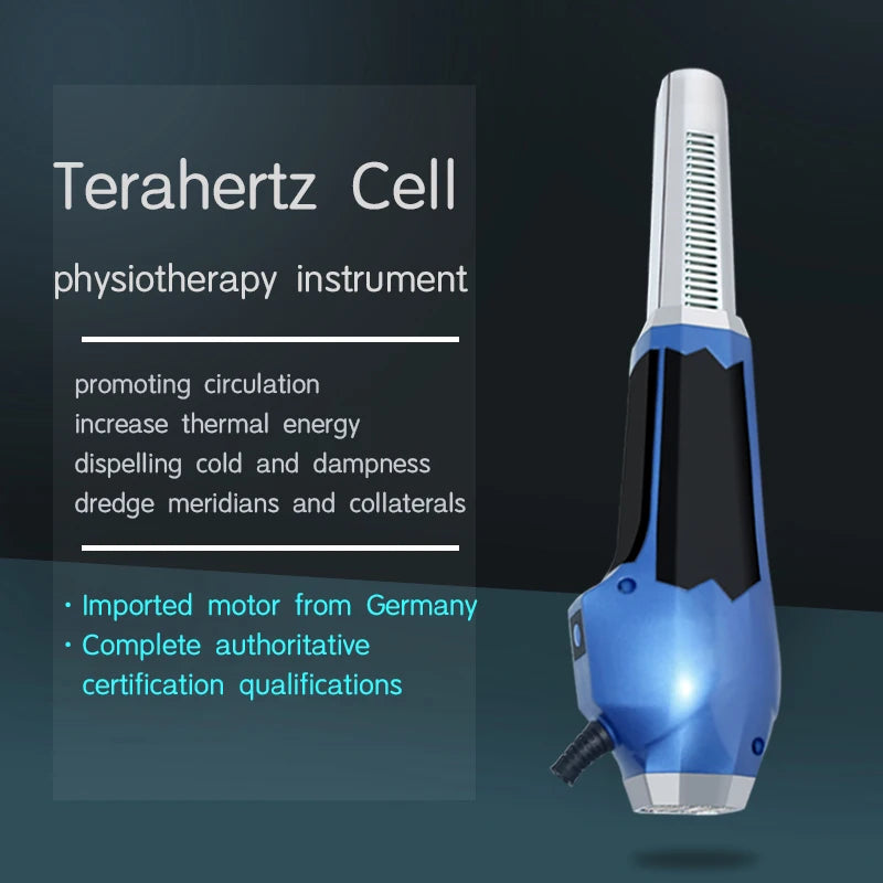 Secador de pelo para aliviar el dolor, instrumento de fisioterapia celular de terahercios, soplador Thz, varita de masaje, terapia de terahercios, dispositivo de ondas