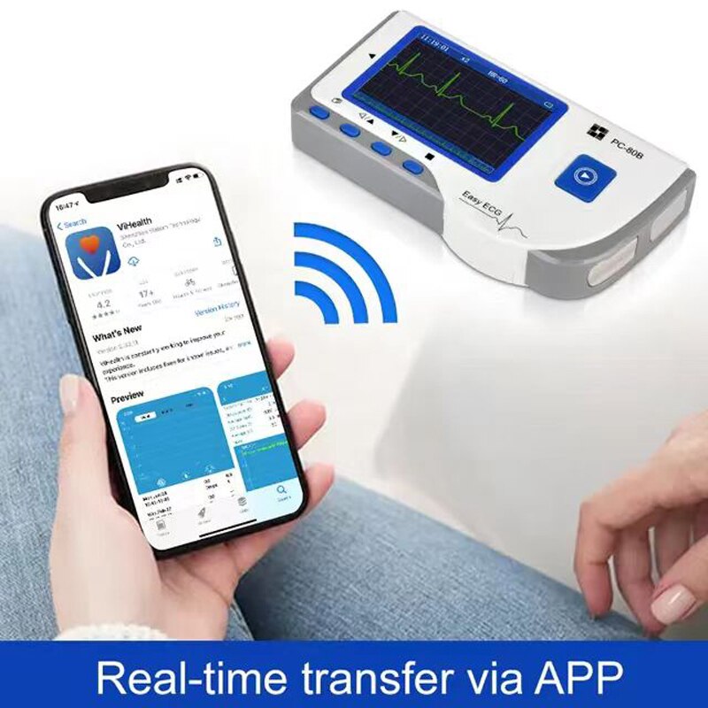 Portable ECG Monitor Lepu PC-80B Handheld Heart Rate Monitor Household ...