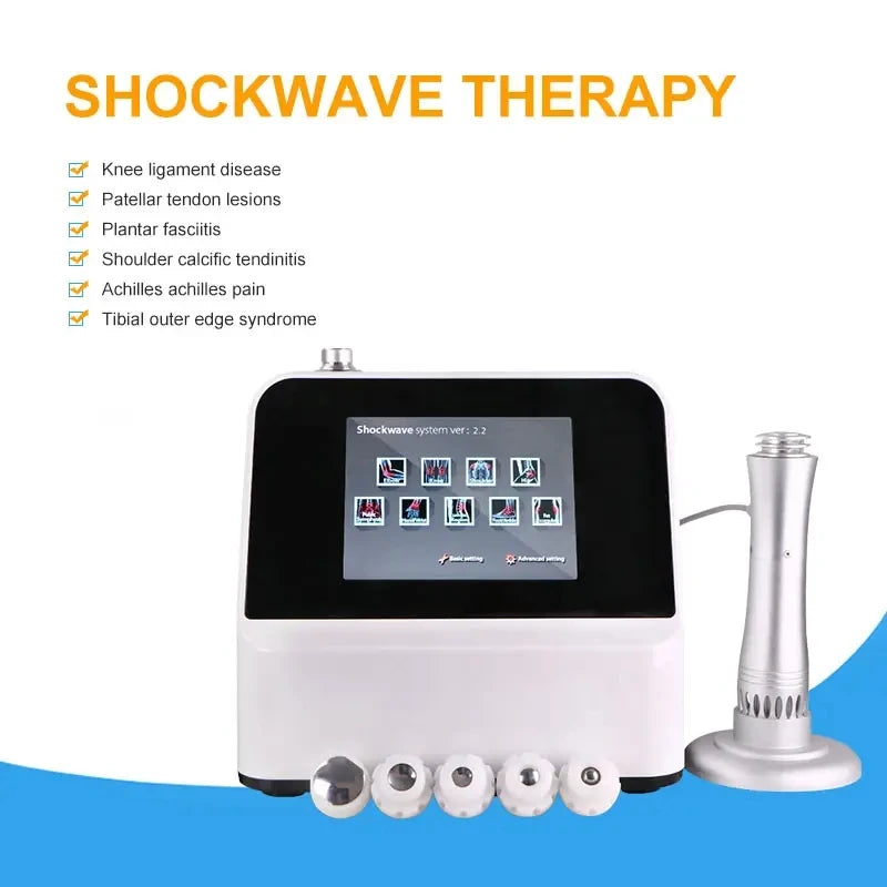 Equipamento portátil de fisioterapia por ondas de choque eletromagnéticas, máquina de terapia por ondas de choque, alívio da dor, relaxamento corporal, massageador vibrador